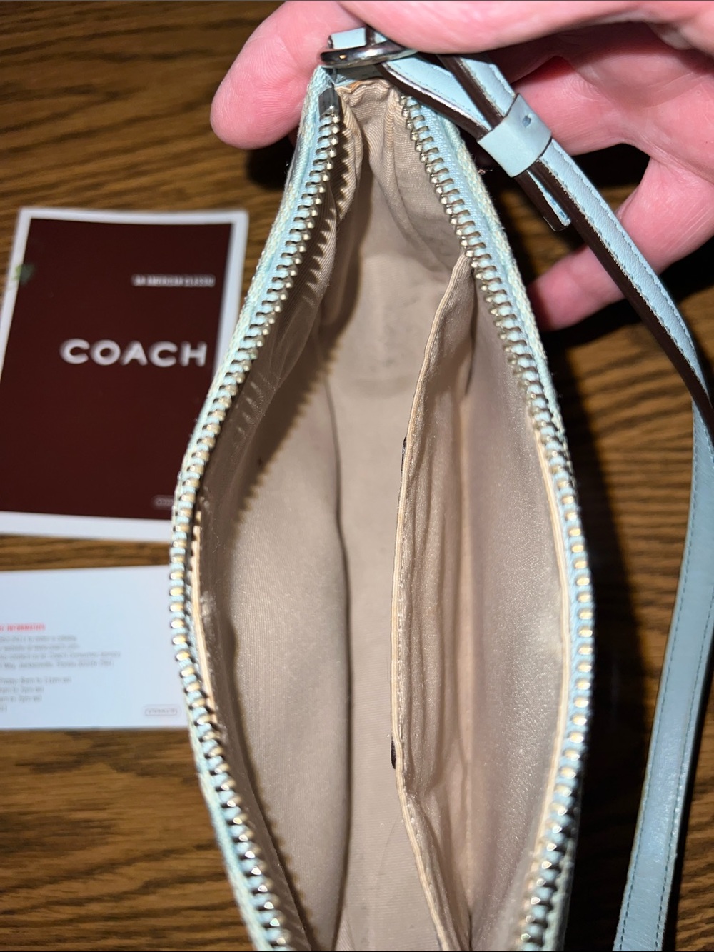 Coach Signature Demi Mini Pouch Bag Vintage - Picture 6 of 12